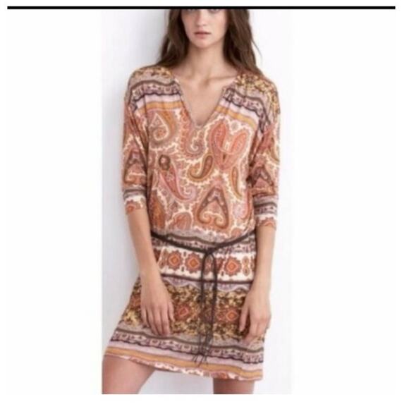 Anthropologie Velvet by Graham & Spencer Paisley Boho Dress size Small - Picture 1 of 10